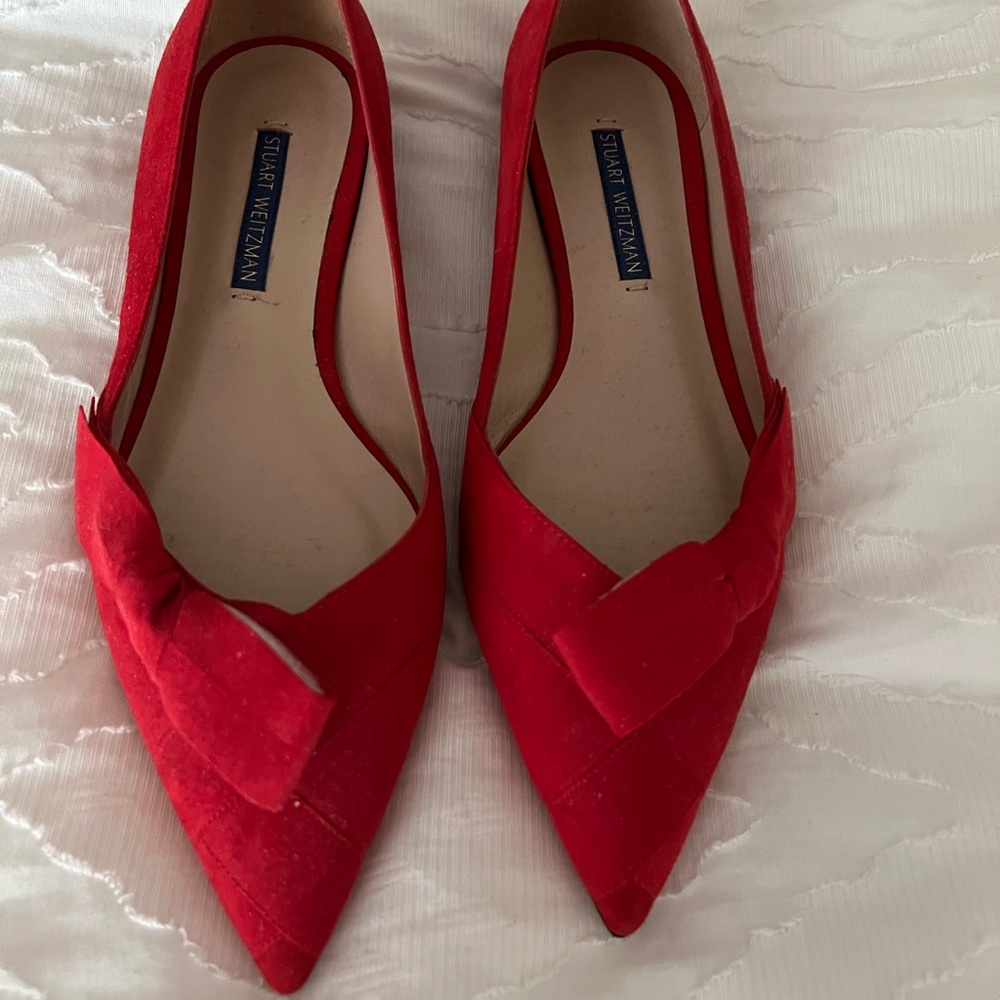 NWOT Stuart Weitzman red ballet flats - 7